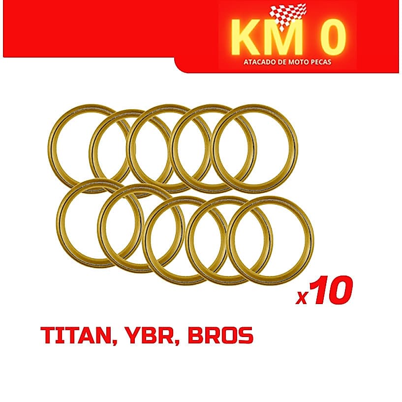 ANEL DE ESCAPAMENTO Cg TITAN 125 150 160    YBR  125  BROS -   10 Un
