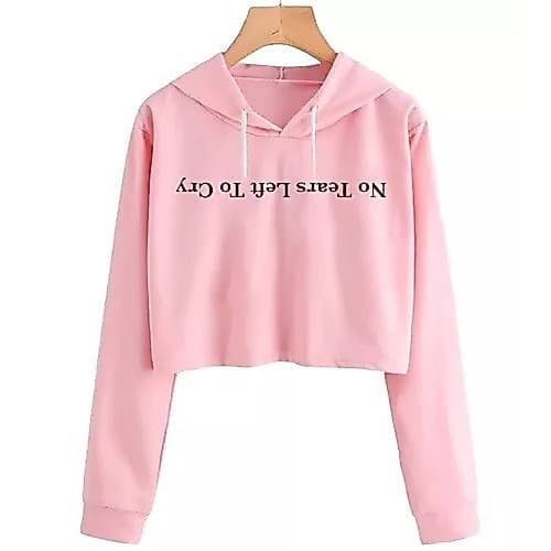 Cropped Moletom Feminino No Tears Left To Cry Ariana Grande
