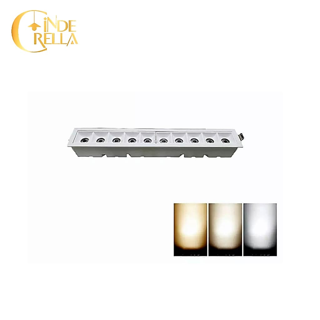 Luminária Teto Gesso Sanca Spot Led 20W Recuado Branco Slim Minimalista Design Pico