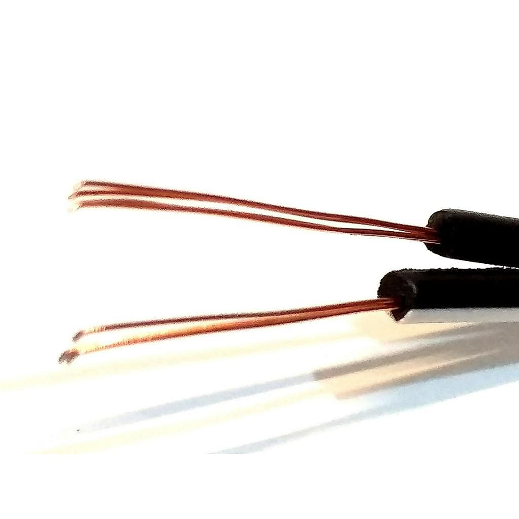 Fio Paralelo 2X0,50mm 2X20 Preto Emborachado Alto Falante 5 Metros Bicolor Para Som Automotivo Automóveis Cabo Flexível