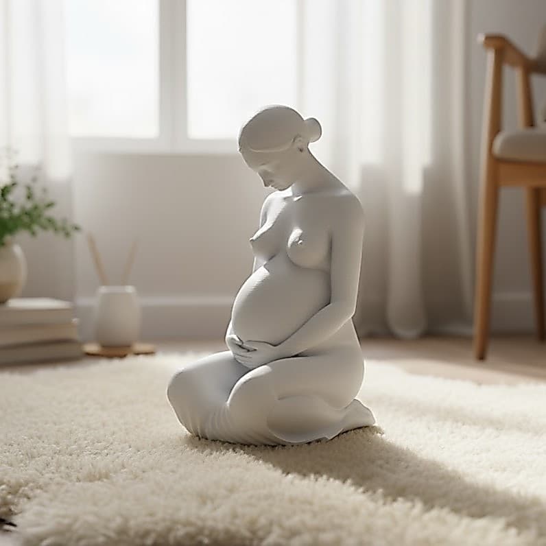 Escultura Decorativa - A Essência da Maternidade e Espera