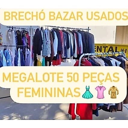 Lote 50 peças de roupas usadas diversos modelos e tamanhos para brechó