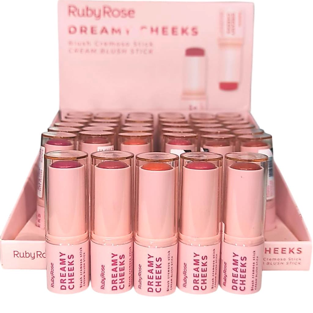 Blush Bastão Cremoso Ruby Rose Bochechas Sonhadoras – Efeito Natural e Aplicação Uniforme