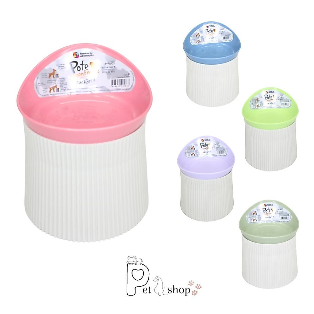 Comedouro Elevado Alto Postura Pet 390ml Cachorro Família de Estimação