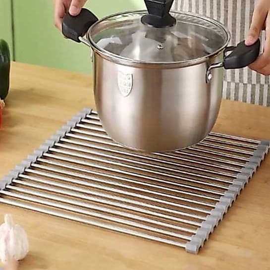 Escorredor Escorredores Apoio Esteira Louça Louças Pia Flexível Multiuso Inox Dobrável Tamanhos Disponíveis Á Escolha