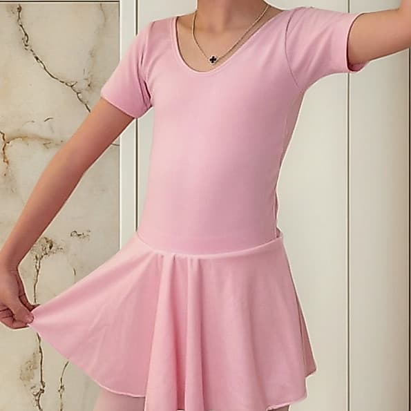 Collant manga Ballet Saia Embutida Jazz   Roupa Uniforme
