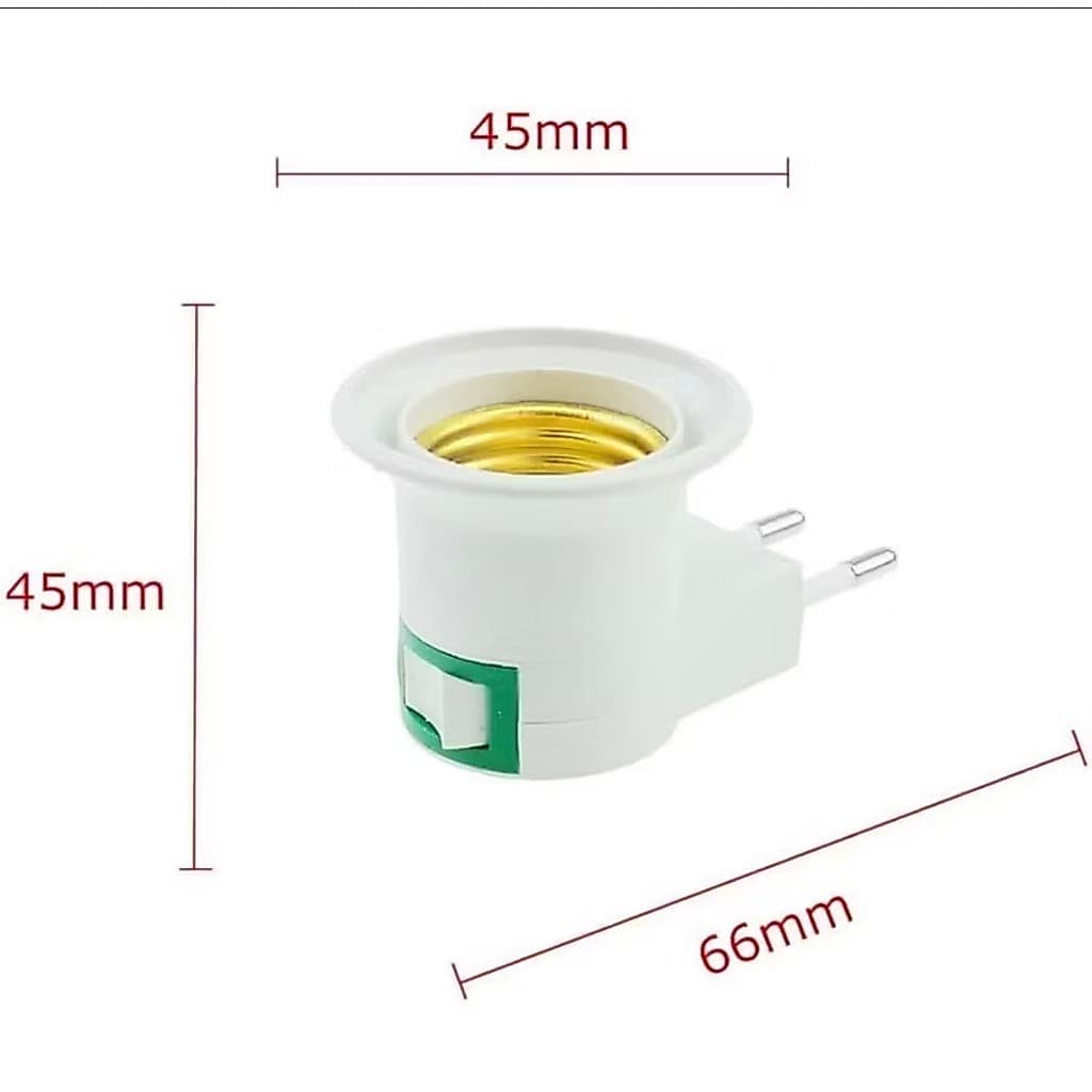 Kit Bocal De Lampada Tomada Soquete 110/220v E27 Botão Liga/desliga
