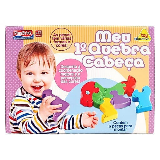 Quebra Cabeça Com 6 Peças Meu Primeiro Quebra Cabeça - Peças GRANDES e COLORIDAS