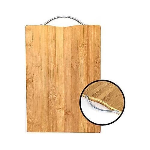Tábua De Bambu Cozinha Para Corte Com Alça Resistente