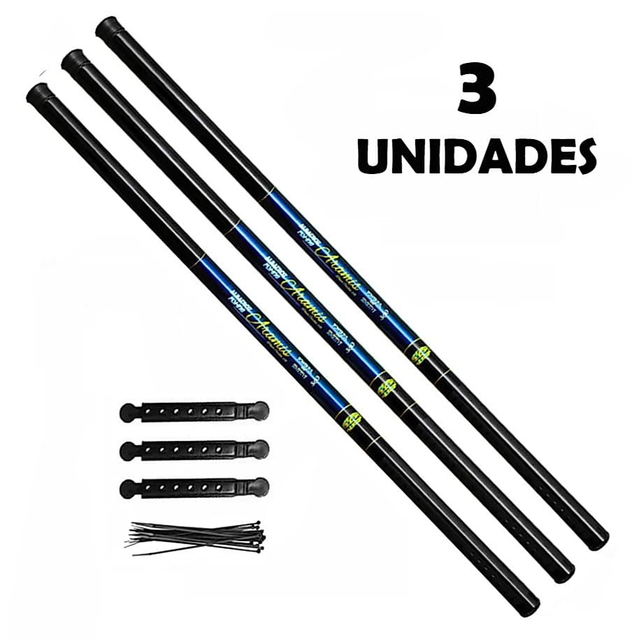 VARA TELESCÓPICA ARAMIS C/ 22% CARBONO ALBATROZ FISHING 3 UNIDADES