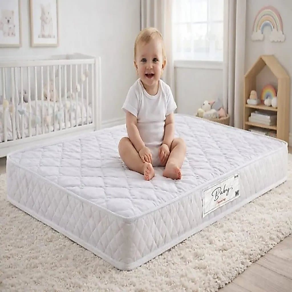 Colchão De Berço Baby D18 60x130x10 Branco Bordado Prorelax