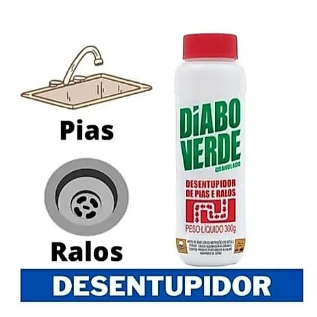 DESENTUPIDOR PIA RALO DIABO VERDE GRANULADO 300G
