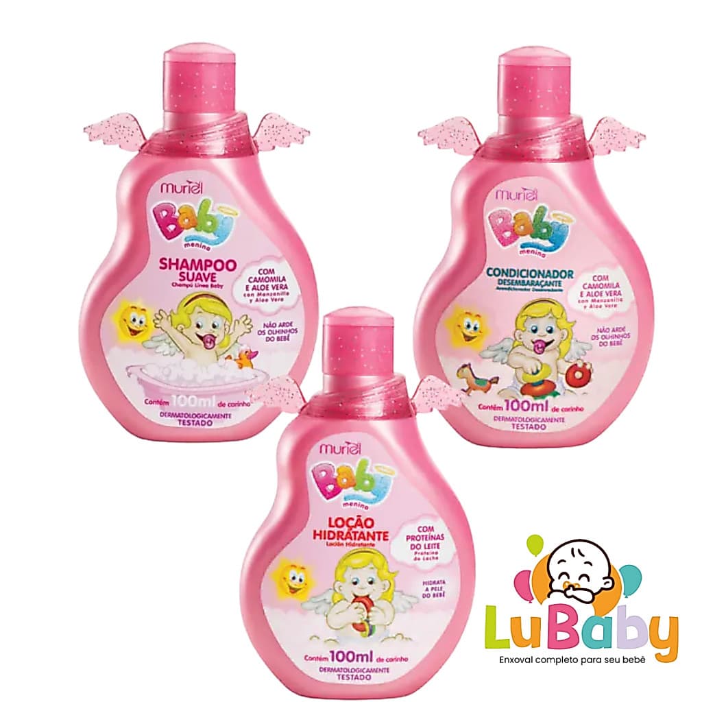 Muriel Baby Kit shampoo condicionador e loção hidratante