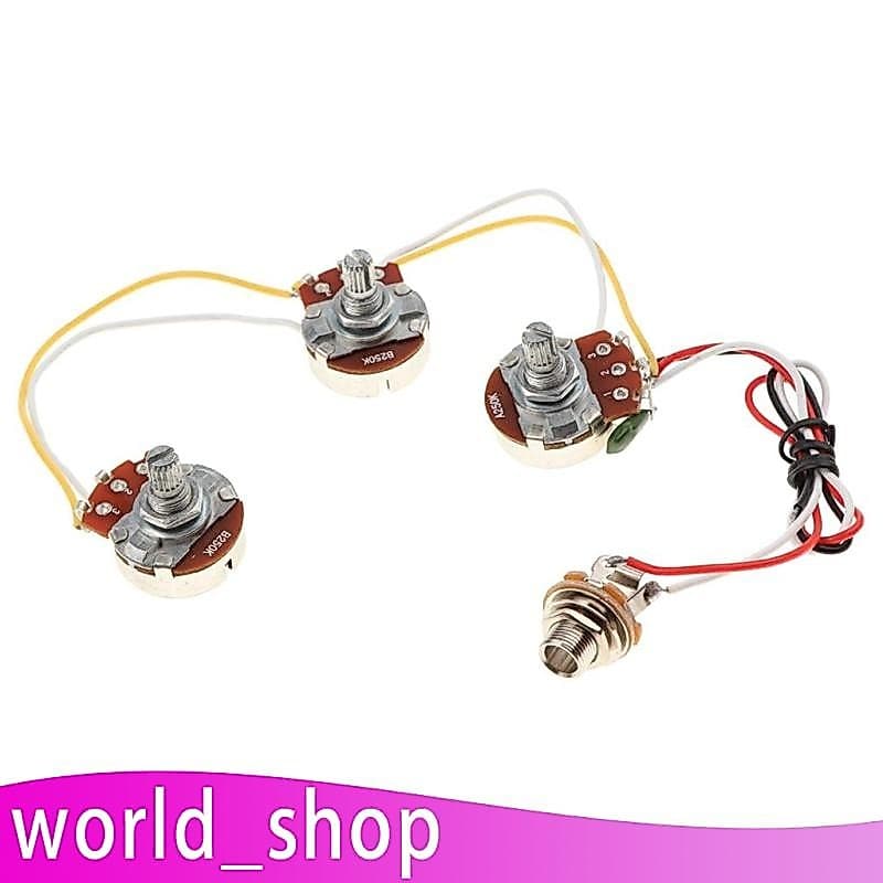 [Kit De Chicote Elétrico De Circuito Baixo , Controle De Volume A250K B250K Potes + Soquete
