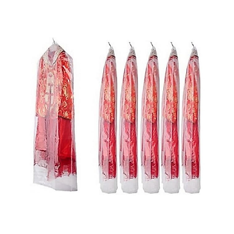 Capa De Plástico Cristal Transparente de Vestido 50x160 Loja Lavanderia Para Proteger Roupa de Poeira 100 Peças