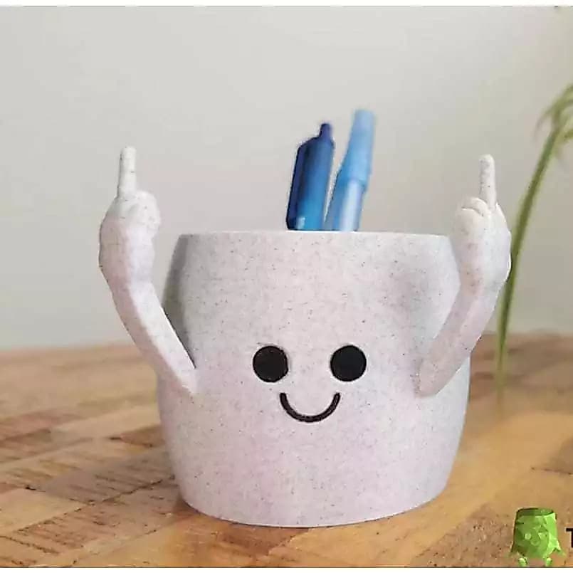 Vaso para Suculentas Dedo Do Meio Sem Pernas