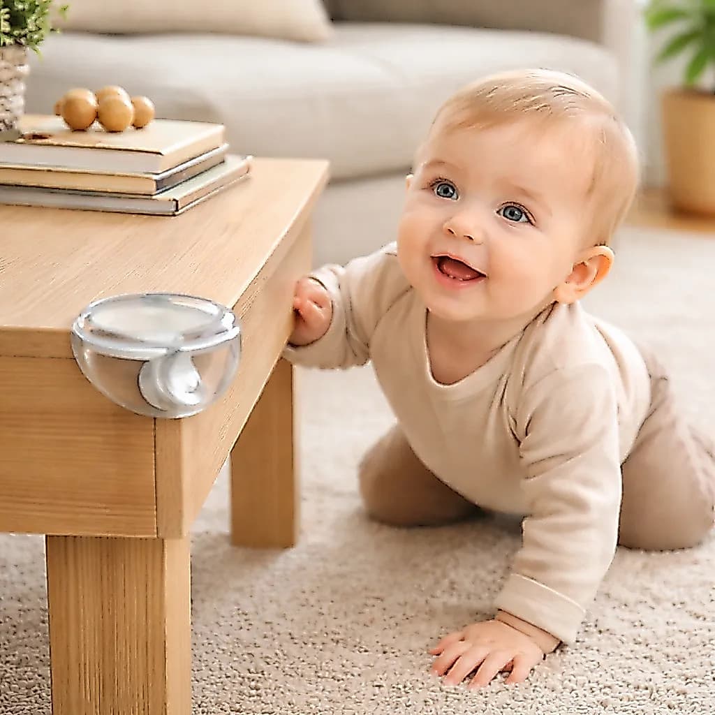 Kit 12 Protetores de Quina de Silicone Transparente Segurança Bebê Infantil Anti-Impacto para Mesas e Móveis