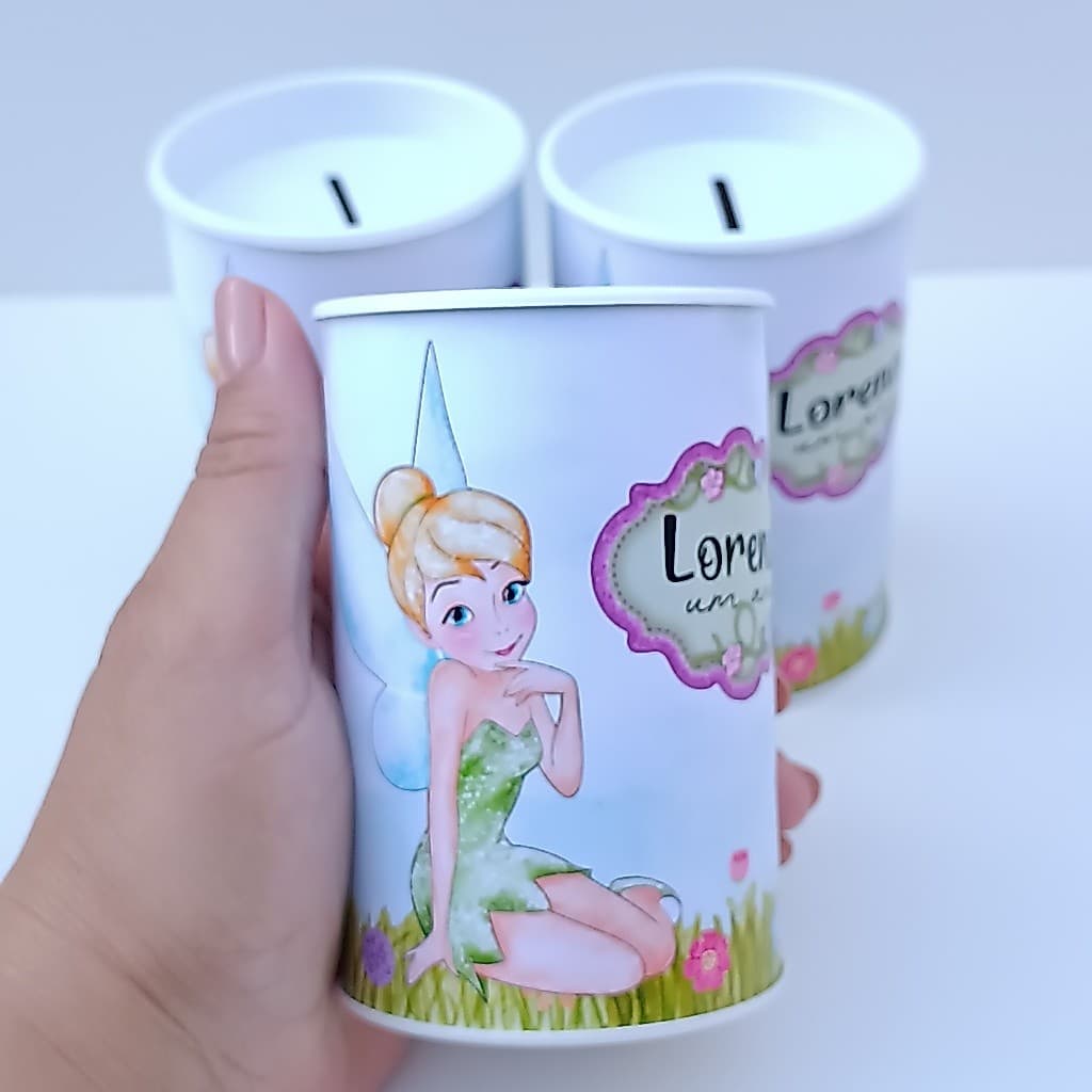 Cofrinhos Personalizados Tinker Bell l Cofres Personalizados l Aniversário l Festa Infantil