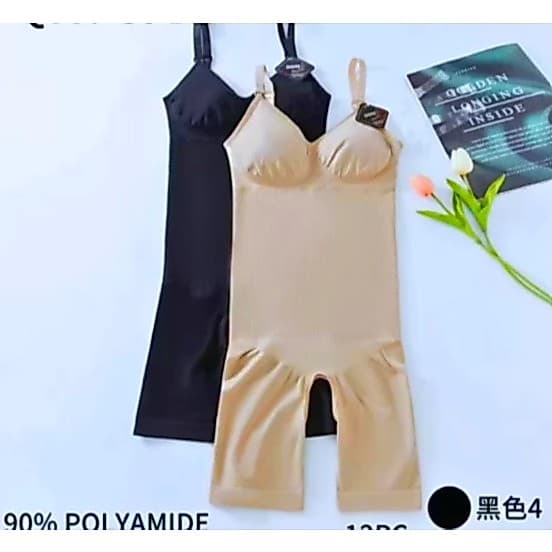 Macacão Cinta Modeladora Microfibra Pós Cirúrgico Forte Sustentação C/Bojo