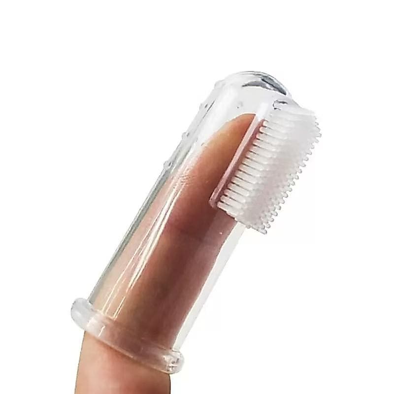 Kit 2 Escovas de Dente de Silicone Massageadora de Dedo Infantil – Higiene Bucal e Gengiva Macia