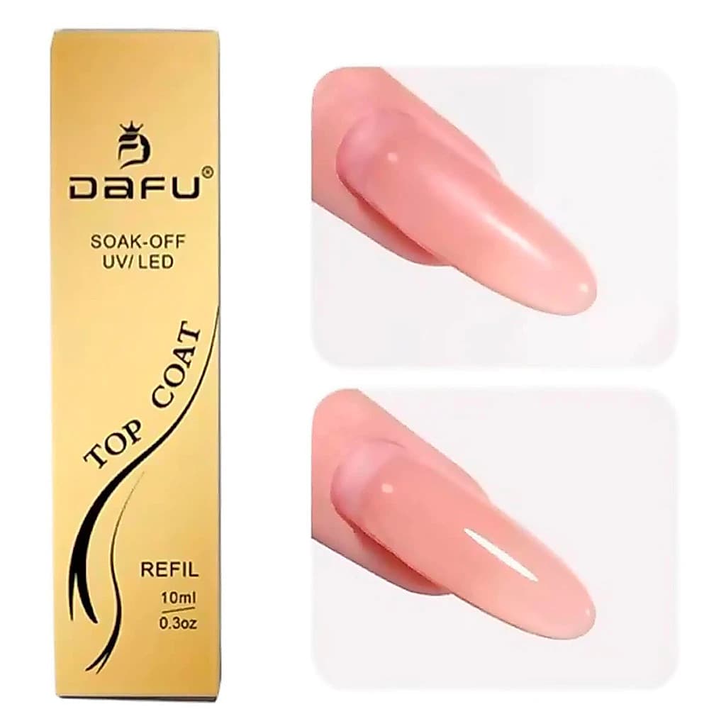 TOP COAT E BASE COAT REFIL SACHE DAFU ULTRABILHA ESMALTE GEL MANICURE UNHAS NAILS PREPARADORES 10ML