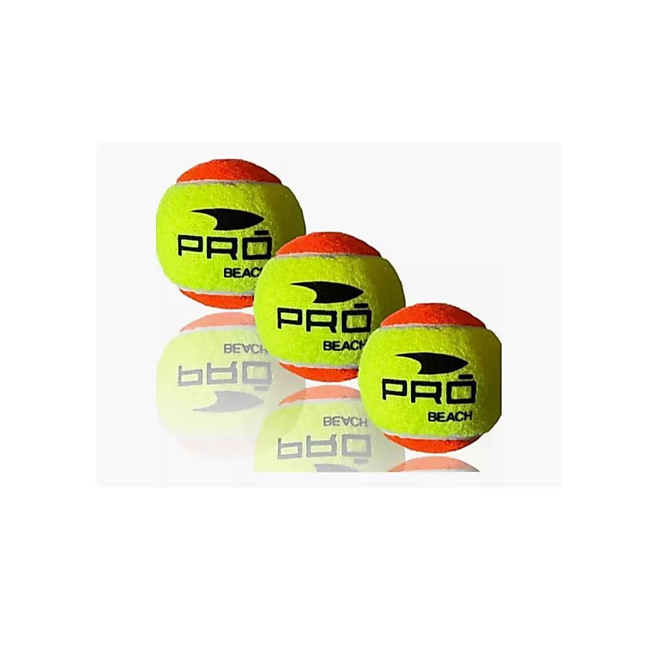 Kit com 3 Bolas de Beach Tennis Pro Praia Areia Treino Arena
