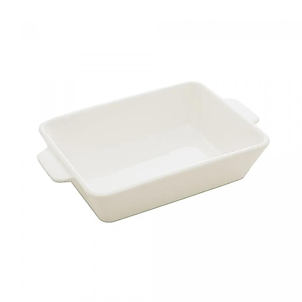 Travessa Refrataria Basic Porcelana 23,5x14,5x5cm C/ Alca Lyor Design- Branca