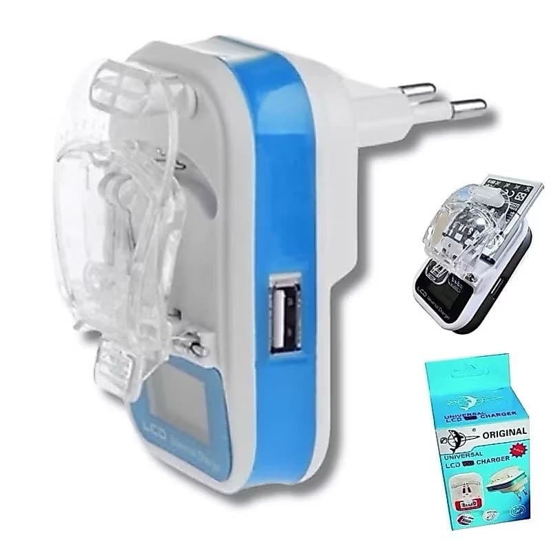 Carregador Universal de Baterias para Celulares e Dispositivos