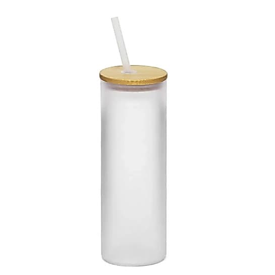 Copo Aço Inox Com Tampa e Canudo-Perolado