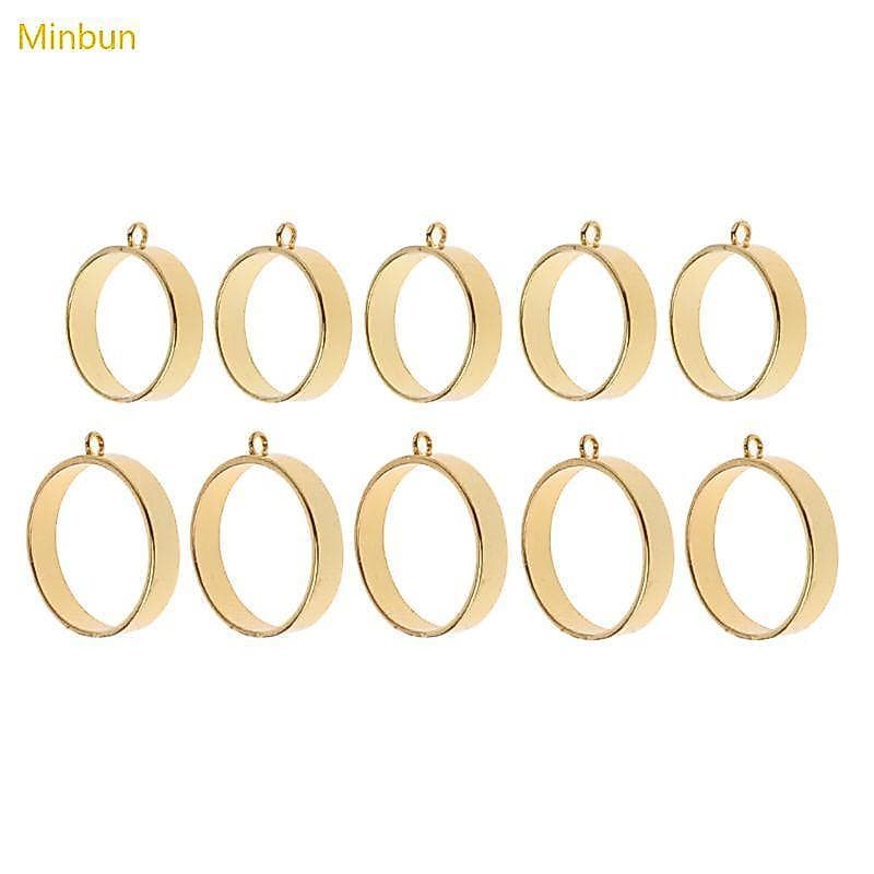 Minbun Novidade 5 Peças Chaveiros Pingente Branco Moldura Traseira Aberta Redonda Para Arte