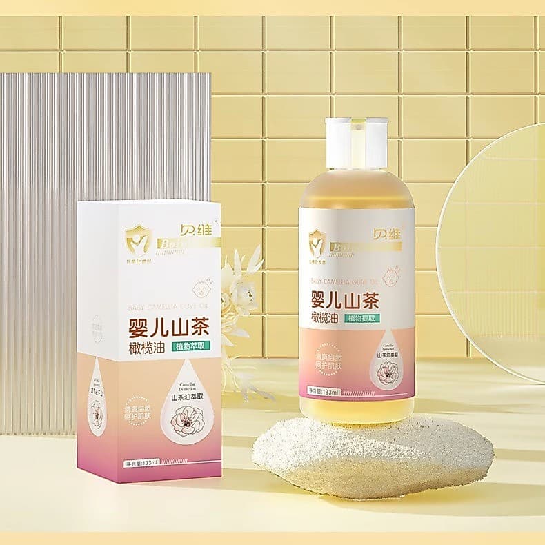 Bevy camélia azeite bebê toque óleo de massagem 133ml bebê recém-nascido dedicado cuidados com a pele hidratante BB óleo