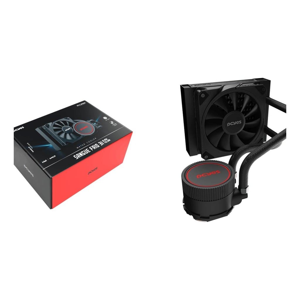 Water Cooler 120mm TDP 200W PCYes Sangue Frio 3 Black Vulcan WCSF3120BR Intel LGA 1700 AMD AM5 AM4