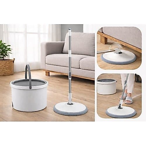 Mop Giratório com Balde e 2 Refil - Branca