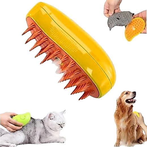 Escova a Vapor para Pets Recarregável Removedora de Pelos