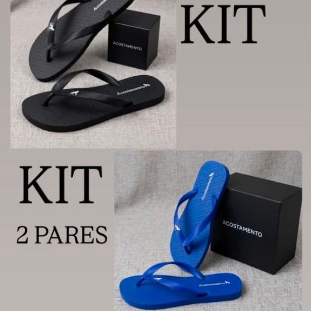 KIT 2 PARES CHINELO MASCULINO ADULTO 📦