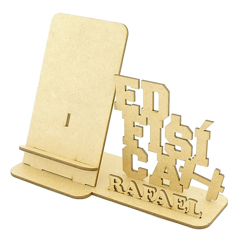 Kit 5 Organizador de Mesa Suporte Porta Celular Personalizado Educação Física