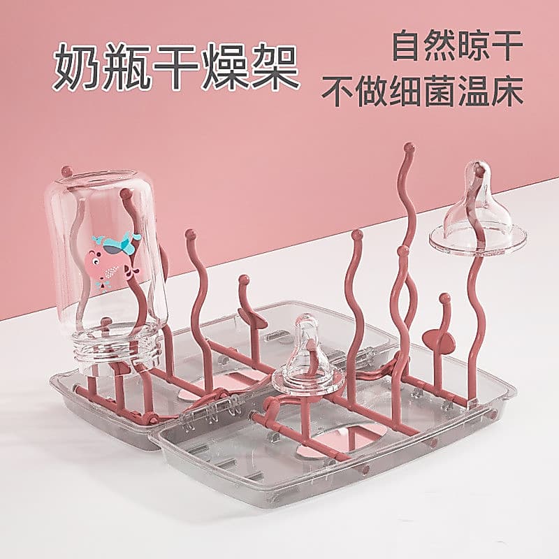 Estilo japonês Rack de garrafa de bebê simples portátil dobrável Flip armazenamento doméstico Take-Out dreno armazenamen