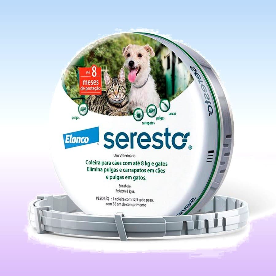 Coleira Antipulgas Seresto Cães até 8 KG Elanco