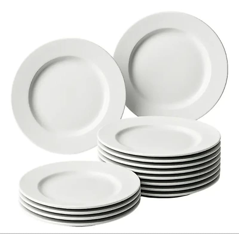 Kit 6 Pratos de Sobremesa de Porcelana Brancos – Elegância e Versatilidade