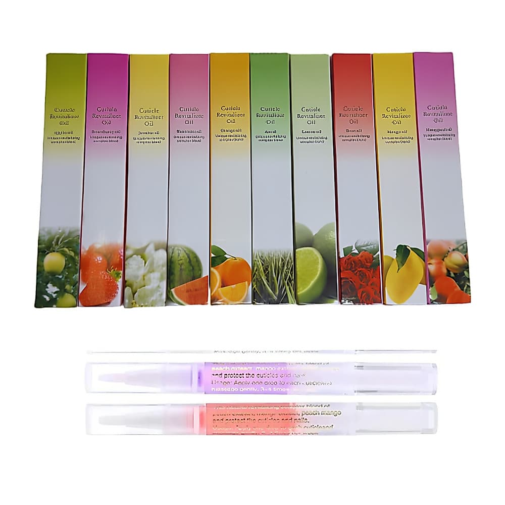 KIT 3/6/9/12 Caneta Hidratante de Cutículas Fragrância de Frutas Óleo Revitalizante