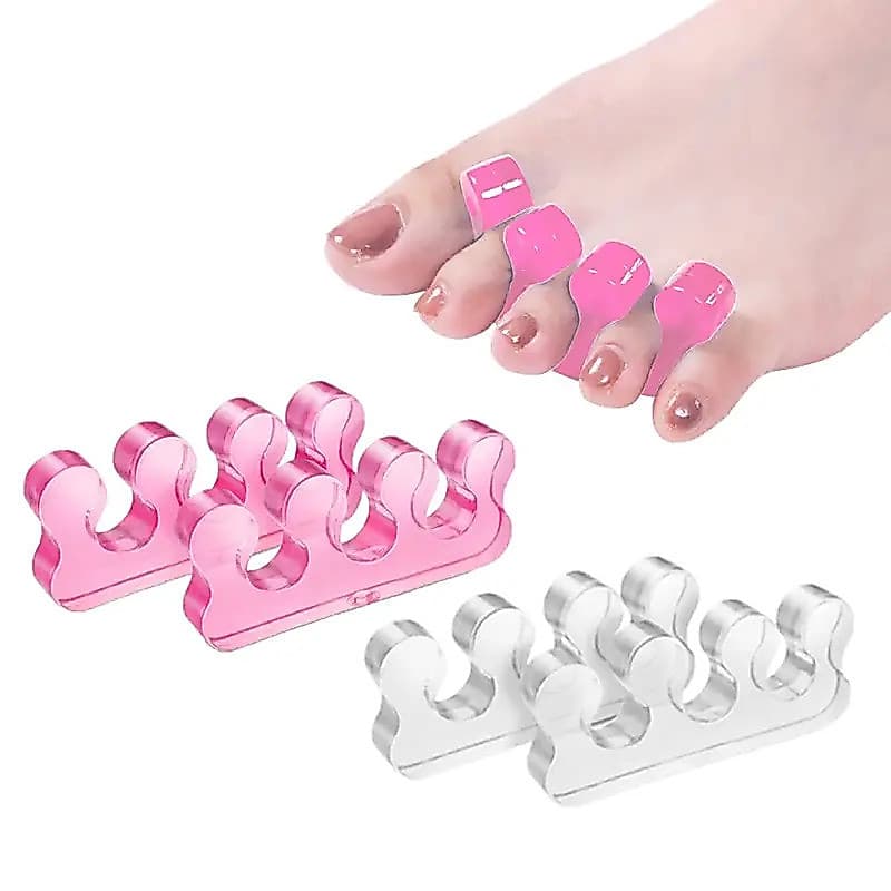 8 Pçs Separadores De Dedo Do Pé De Silicone Para Joanete & Esmalte-Espaçadores Pedicure Divisores De Unhas Kit De Gel Ma