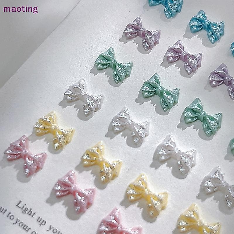 [maoting] 50 Pcs Perolado 3D Nail Art Arco Charme Para Decoração De Unhas Design Kawaii Acessórios De Manicure-Nó DIY Ar