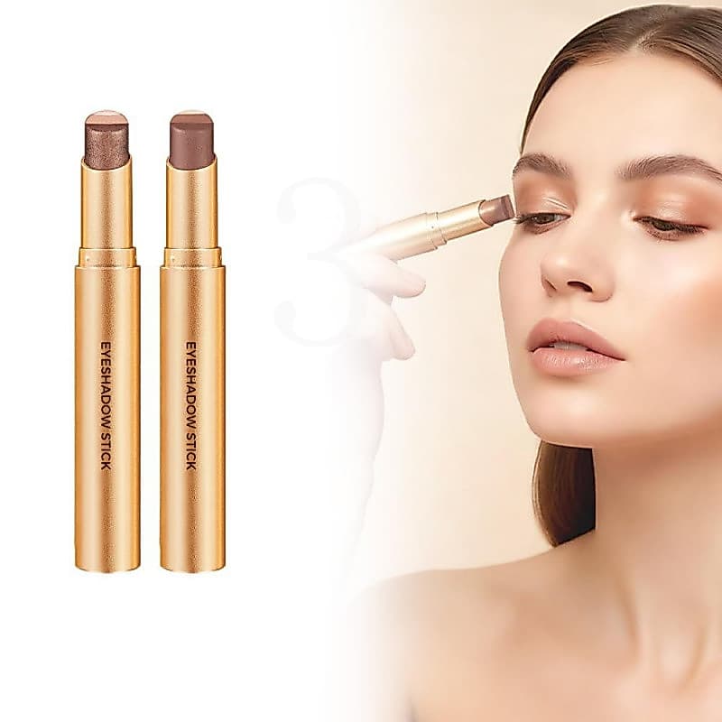 Conjunto de 2 bastões de sombra de 3 cores, nova sombra 2025, com glitter para dia e noite, sombra com glitter po