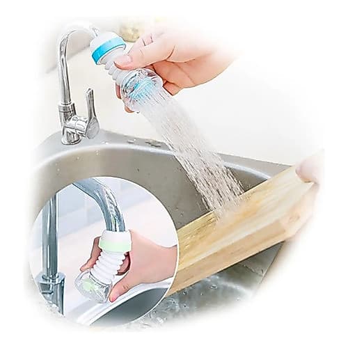 Torneira Sanfonada Para Pia de Cozinha Universal Chuveirinho Multicolor Plástico Acrílico Resistente