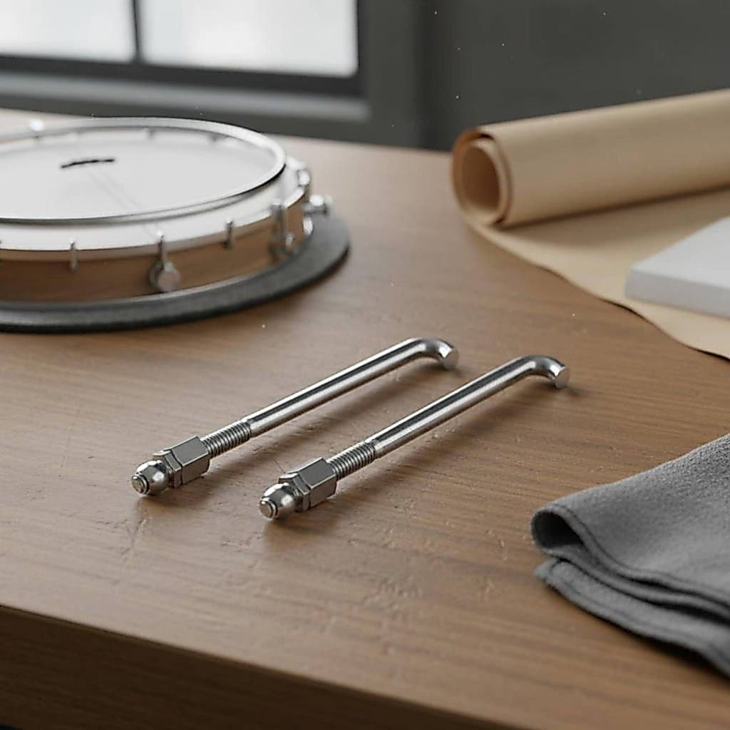 Kit De Gancho E Porca Banjo De Longa Duração , 48 Peças , Cromado , De Instrumento Musical , Resistente À Ferrugem Para