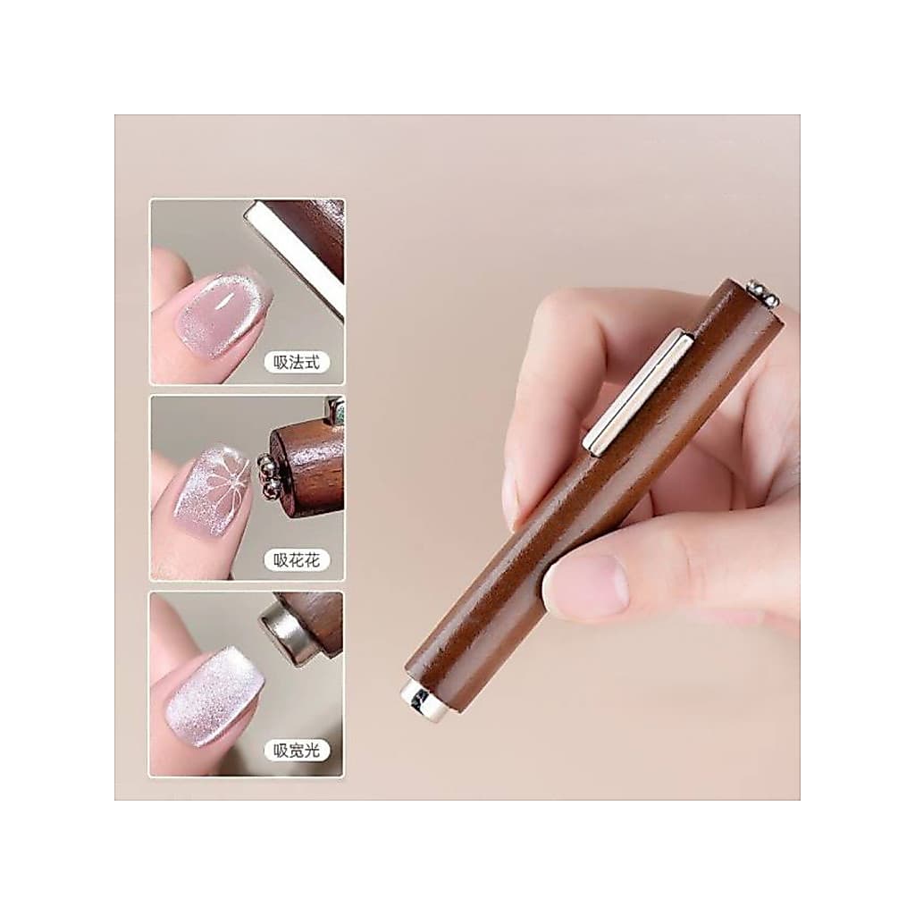 T manicure ímã D1p35-três-em-um sucção olho de gato tamanho grande cilíndrico magnético manicure ferramenta dupla cabeça