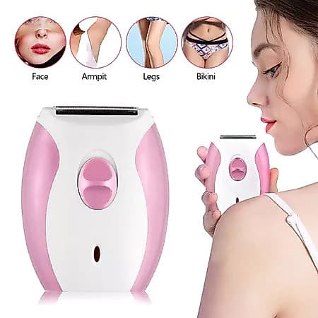 Barbeador elétrico feminino, corpo inteiro, portátil, suave, aparador de pelos corporais