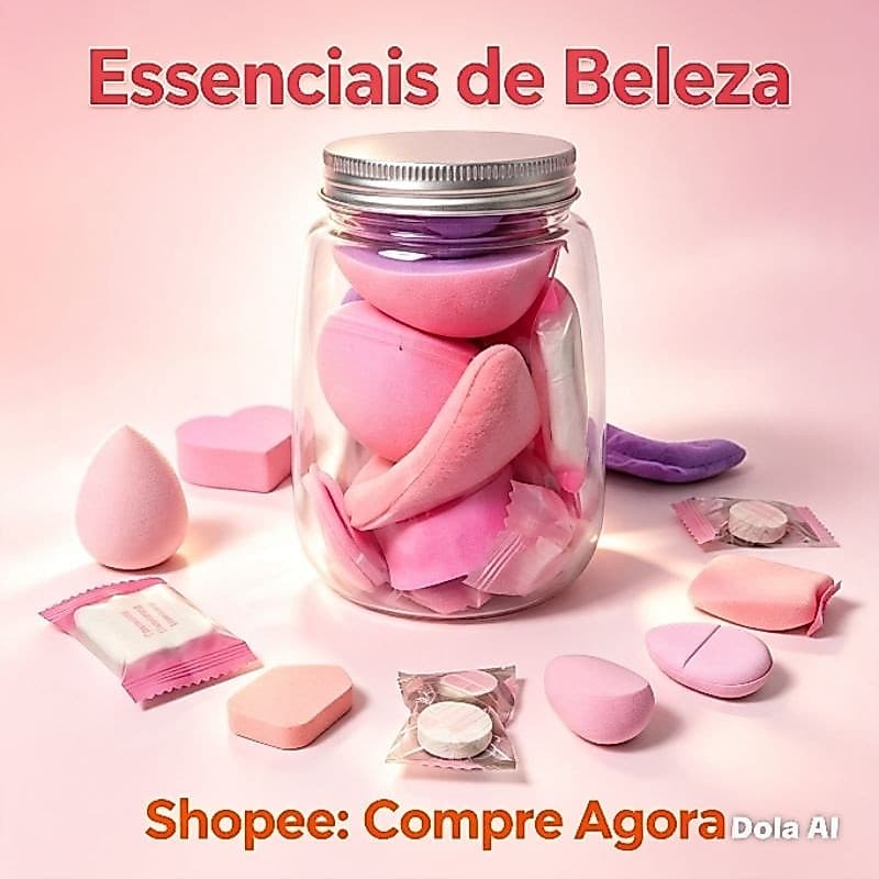Kit 6 Esponjas com 3 Toalhas Comprimidas + Sabonete para rosto
