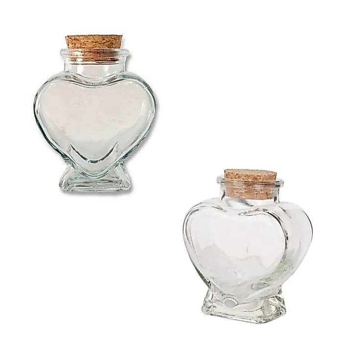 Potinho de Vidro Coração 80ml 01UN. Potinho Coração de vidro Pote de Temperos Decoração