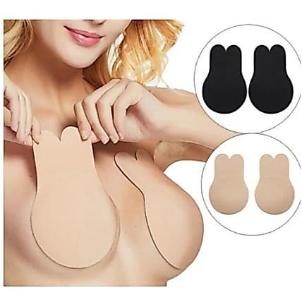 RWX VEST Sutiã Adesivo com Silicone Invisível Levanta Seio PushUp no Formato de Orelha De Coelho